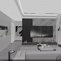 Modern Bright Open Living And Dining Room With Marble Finishes Comfortable Sofa And Elegant Dining Sets
