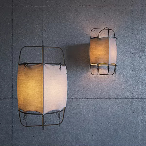 Industrial wind gauze chandelier-silent chandelier 3d model