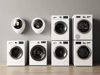 Washing machine washing and drying suit dryer washing and drying machine wall-mounted washing machine drum washing machine 3d model