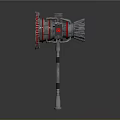 Unique Modern Weapon Featuring Red Target Design And Metal Hammer Structure