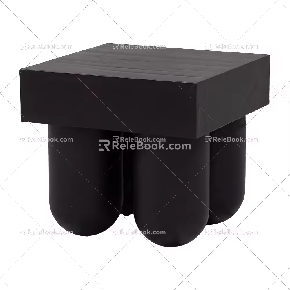 Modern Stool Small Square Stool 3d model