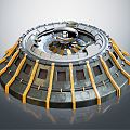 Modern sci-fi equipment generator energy station 3d model