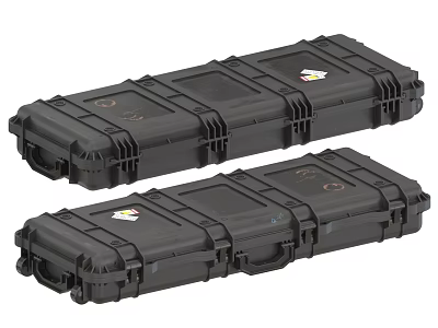 Black Protective Weapon Hard Cases For Secure Firearm Storage And Transport 3d model