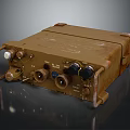 Old Military Radio Transceiver With Rusty Surface Control Knobs And Connection Ports