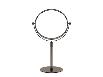 Tabletop Round Mirror with Sturdy Metal Stand and Stable Base Design 3d model