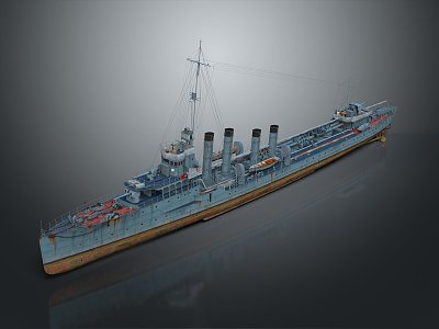 modern ship warship model