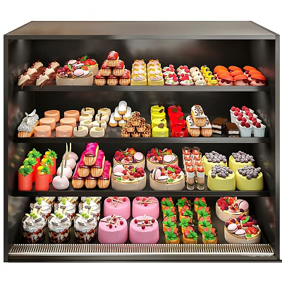 Modern Food Dessert Candy Cake Pie Puff 3d model