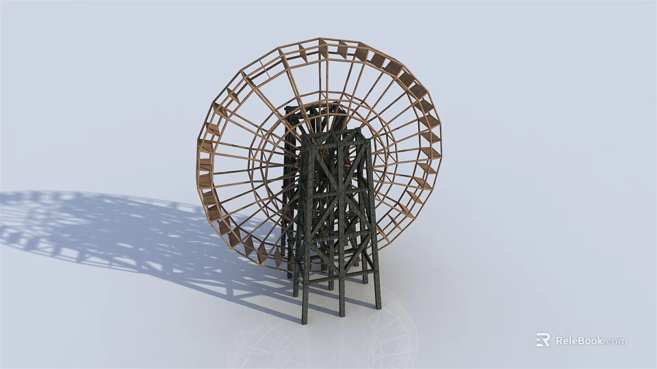 Outdoor Garden Ferris Wheel Decorative Metal Ornament Structure for Landscape Decoration 3d model 