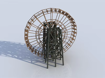 Outdoor Garden Ferris Wheel Decorative Metal Ornament Structure for Landscape Decoration 3d model