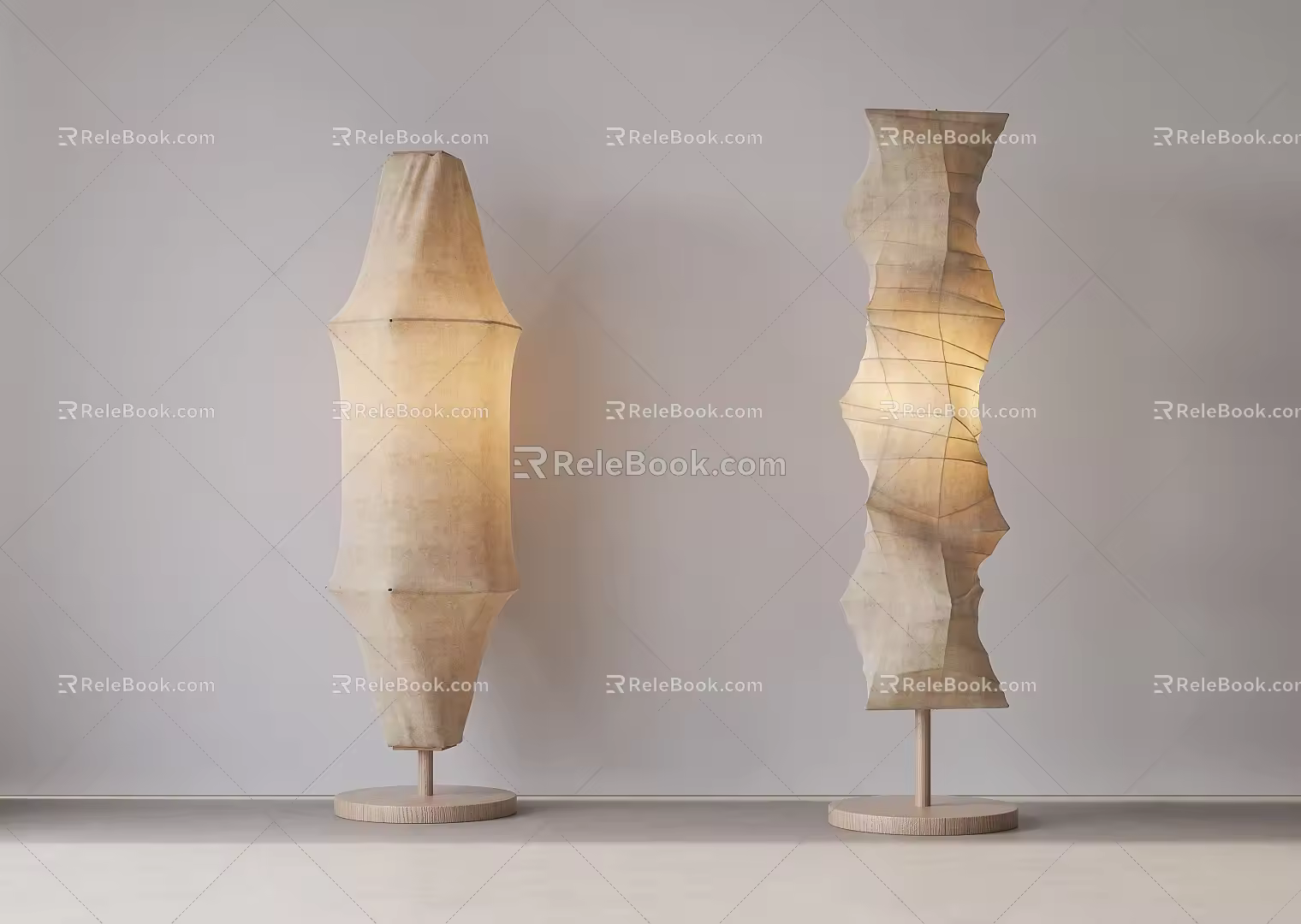 Ancient Style Floor Lamp-Silent Style Floor Lamp 3d model