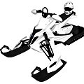 Snowmobile Ski Bike Ski Bike Ski Ski Ski Equipment Facilities Motorcycle 3d model