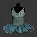 Light Turquoise Ballet Dress With Spaghetti Straps And Fluffy Tulle Skirt