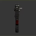 Classic AK Rifle Design With Wooden Stock Red Grip And Black Magazine