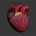 Realistic Anatomical 3D Model Of Human Heart With Detailed Vascular Structure