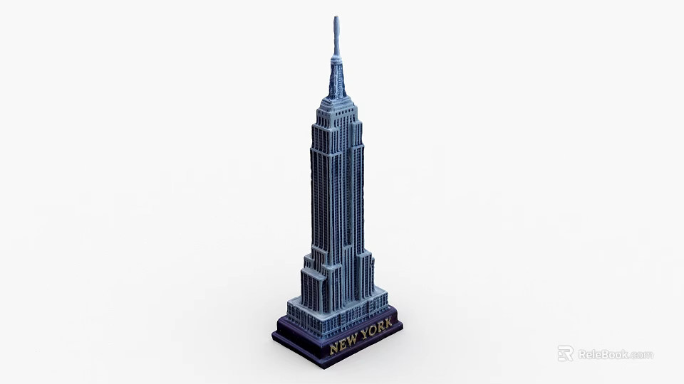 Detailed Empire State Building Decorative Figurine With New York Inscription For Home Decor 3d model 