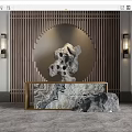 New Chinese Front Desk 3d model