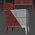 Modern Ribbed Front Storage Cabinets In Black White With Brass And Silver Legs