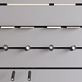 Modern Track Spotlights Embedded Magnetic Lights Linear Lights Steering Spotlights Downlight Bucket Lights Grid Duct Lights 3d model