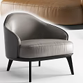 Stylish Gray Velvet And Brown Leather Accent Chairs With Armrest And Black Metal Legs