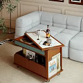 Modern-Quiet Movable Small Tea Table Side Table Ornaments Combination 3d model