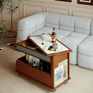 Modern-Quiet Movable Small Tea Table Side Table Ornaments Combination 3d model