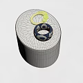 Decorative Ornament Combination With Gold And Silver Rings On Black Base