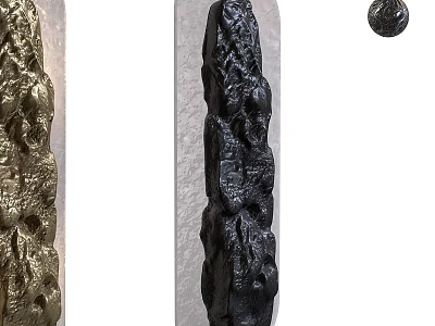 Unique Textured Wall Lamp Design In Gold And Black For Home Decoration 3d model
