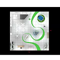 Oceana Exhibition Booth with Cow Milk Theme Modern Green White Windmill Decor
