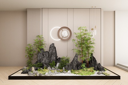 Plant Landscape Indoor Planting Pool Landscape 3d model