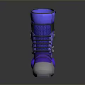 Purple And White Ski Boots With Adjustable Straps And Durable Structure For Outdoor Activities