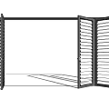 Modern folding door folding sliding door 3d model