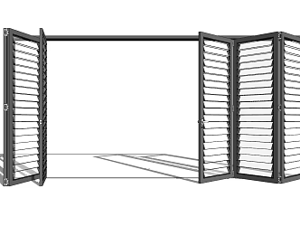 Modern folding door folding sliding door 3d model