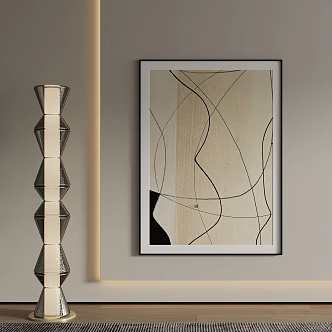 modern decorative painting 3d model