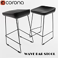 Modern Black Leather Bar Stools With Metal Frame For Kitchen Island Use