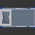 Blue And Green Hospital Bed With Side Rails And Mobile Wheels For Medical Use