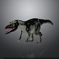 Realistic 3D Dinosaur Model Standing Pose With Open Mouth And Sharp Teeth