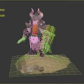 Female Warrior 3D Model In Armor Holding Shield And Sword On Sand