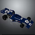 Blue Gordon Murray Racing Car with ELF Logo Number 3 and Streamlined Body Design