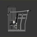 Seated Chest Press Fitness Machine With Heavy Duty Frame And Adjustable Seat