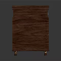 Traditional Dark Wooden Desk With Golden Accents Carved Drawers And Sturdy Legs
