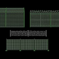 Modern barbed wire mesh fence grid metal mesh fence anti-theft net 3d model