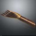 Polished Copper Metal Fork With Multi Tine Design And Ergonomic Handle