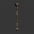 Unique Vintage Metal Hammer Weapon With Ornate Carved Design And Crafted Details