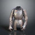 Ancient Medieval Weapon Armor With Silver Metallic Finish And Intricate Historical Design