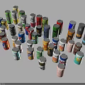 Various Colorful Beverage Cans From Different Brands Displayed Together