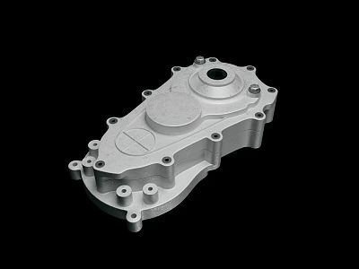 High Quality Aluminum Mechanical Component with Multiple Mounting Holes and Flanges 3d model