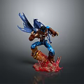 Dynamic Action Figure Featuring Blue Wings Brown Blue Outfit And Red Base In Dynamic Pose