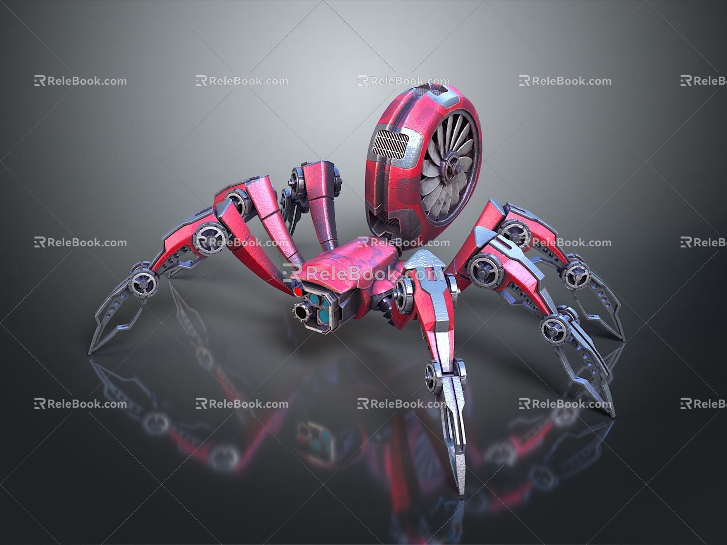 Robot Spider Robot Mecha Spider Science Fiction Spider Mechanical Spider Spider Battery Spider Tower Defense 3d model