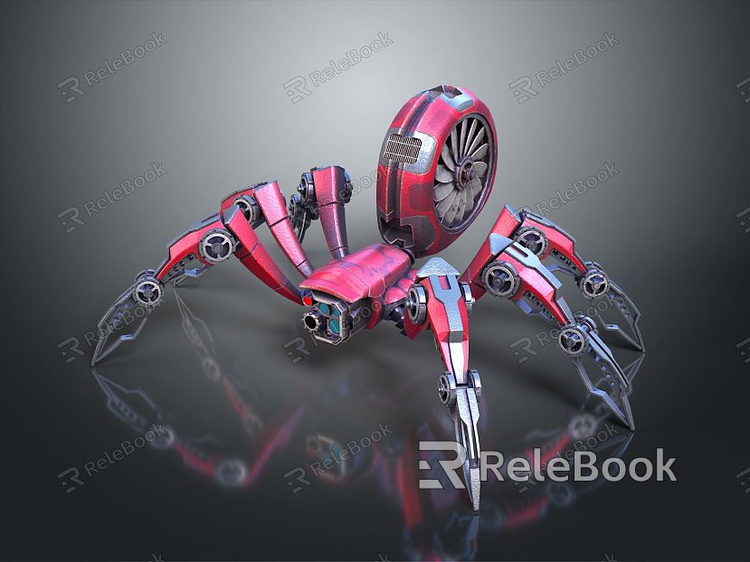 Robot Spider Robot Mecha Spider Science Fiction Spider Mechanical Spider Spider Battery Spider Tower Defense model