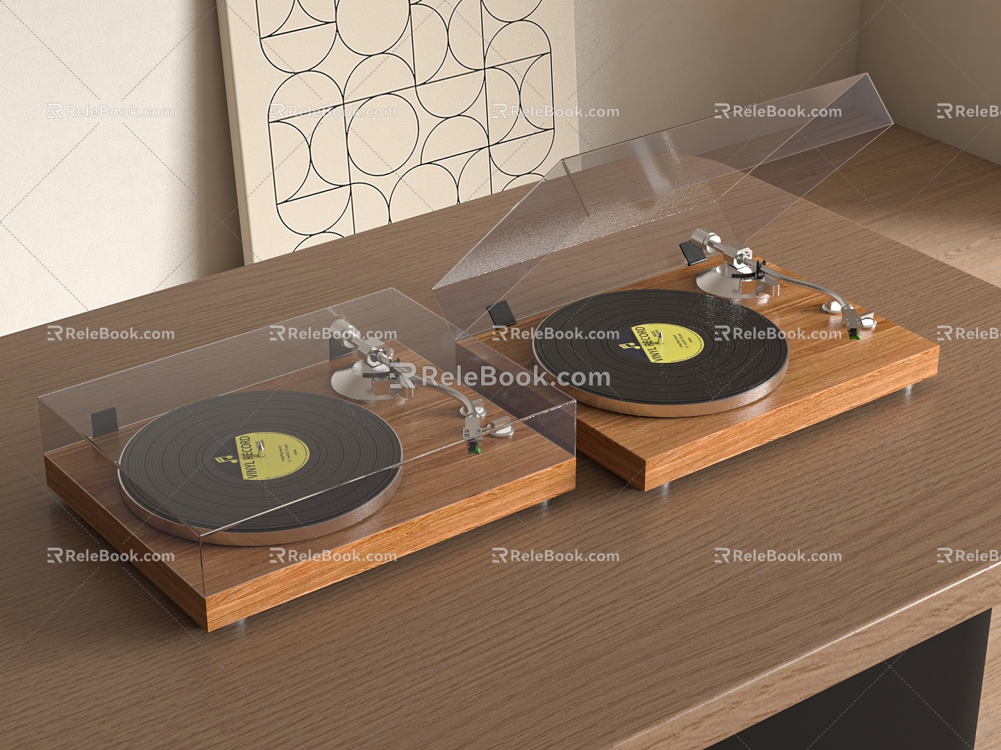 vinyl record player 3d model